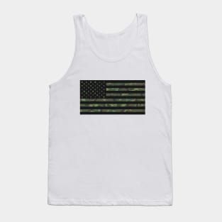 US Flag - Woodland Black Tank Top